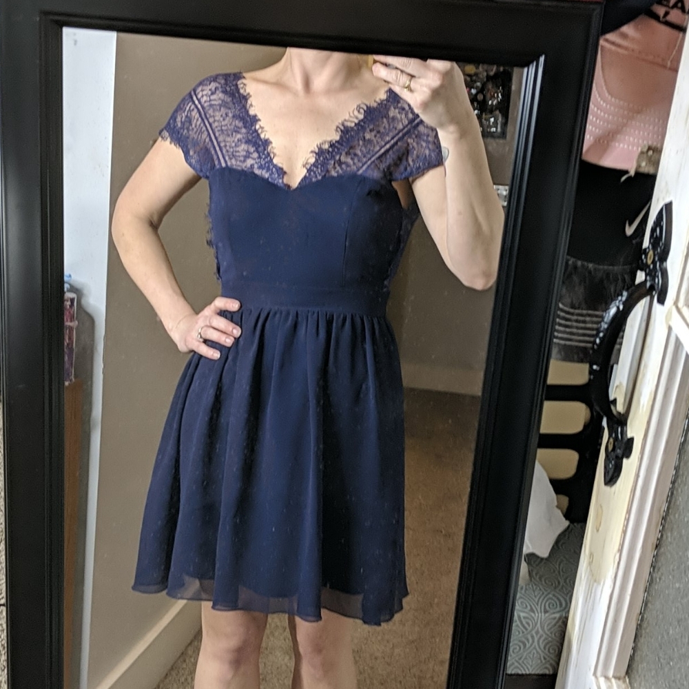 Elise Ryan lace skater dress